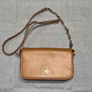 Tori Burch Crossbody tan color